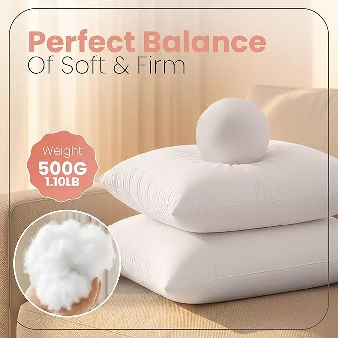Utopia Bedding 18x18 Pillow Inserts, Set of 2, White – Indoor Decorative Throw Pillows for Bed, Sofa & Couch – Soft, Supportive & Fluffy Cushion Inserts